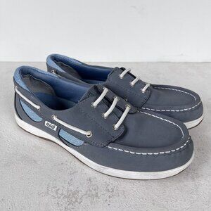 Ryka Womens Chatham Slip On Blue Boat Shoes Sz 9.5W